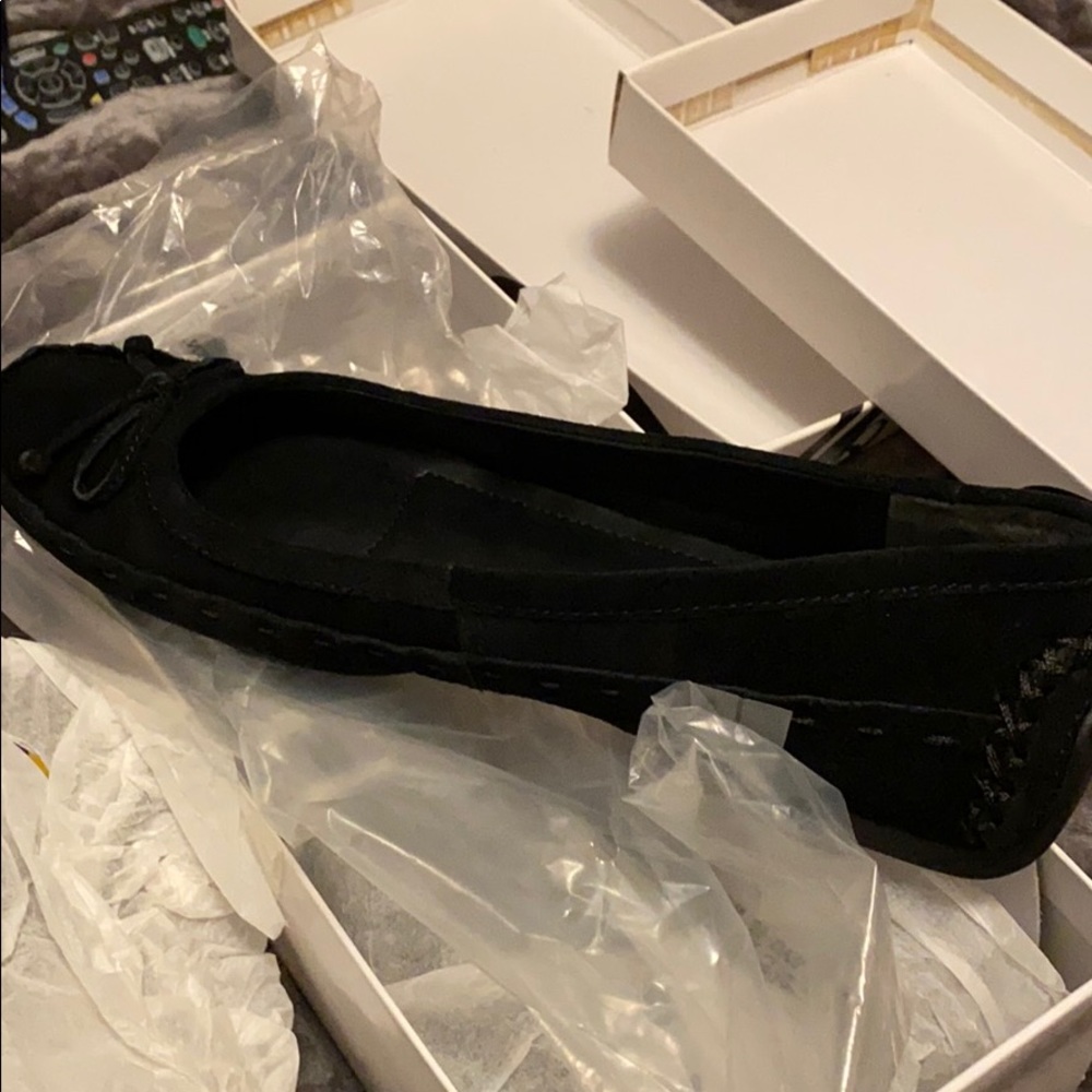 Brand new black suede shoes